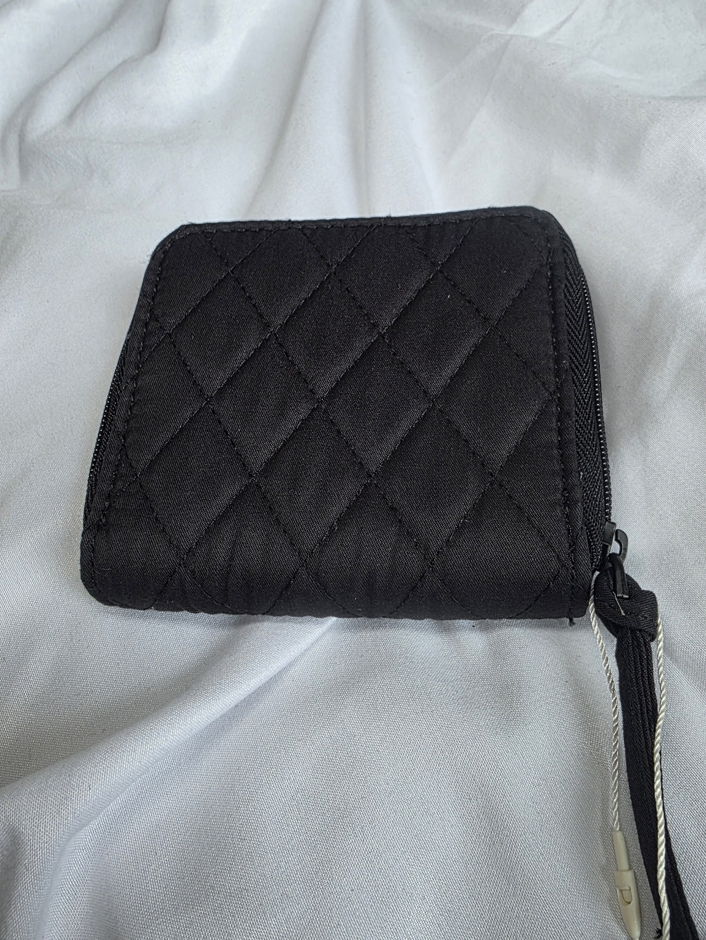 Vera Bradley Moonless Night Black Small Zip Around and Button Fold Wallet NWT - Picture 5 of 6